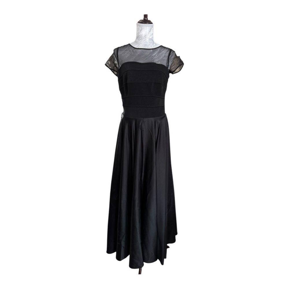 JS Collection Vintage Elegant Black Evening Gown - Picture 2 of 11